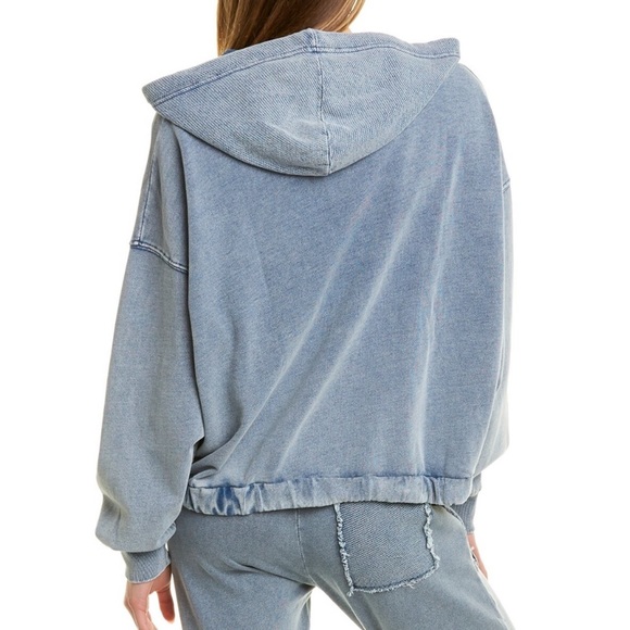 💕HP💕Vintage Havana light denim wash long sleeve hoodie - Picture 2 of 15